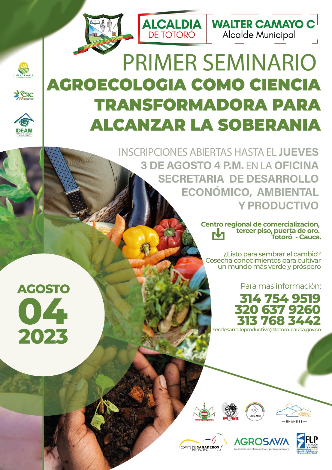 Primer seminario Agroecología como ciencia transformadora para alcanzar la soberanía.