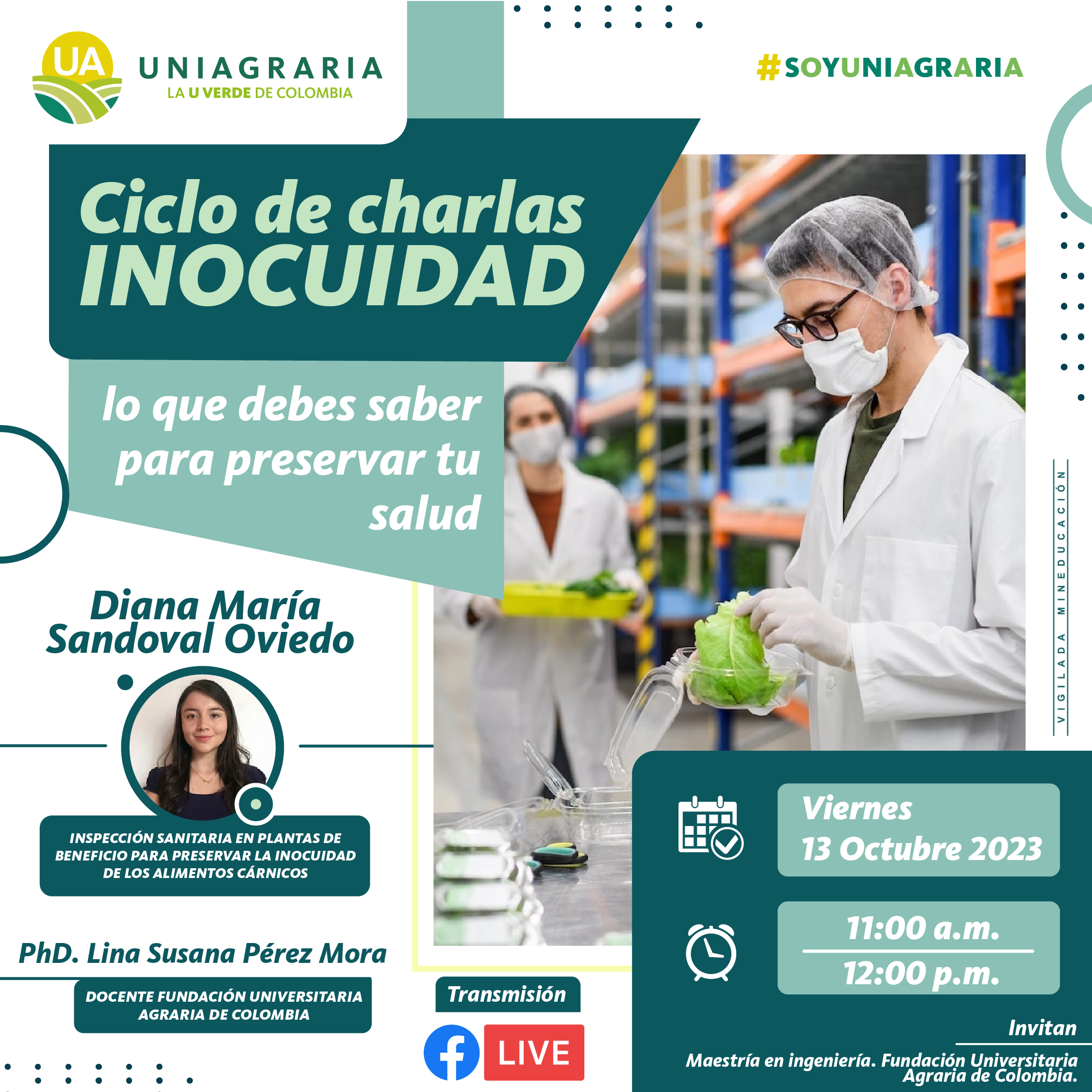 Ciclo de charlas Inocuidad – Inspección sanitaria en plantas de beneficio para preservar la inocuidad de los alimentos cárnicos