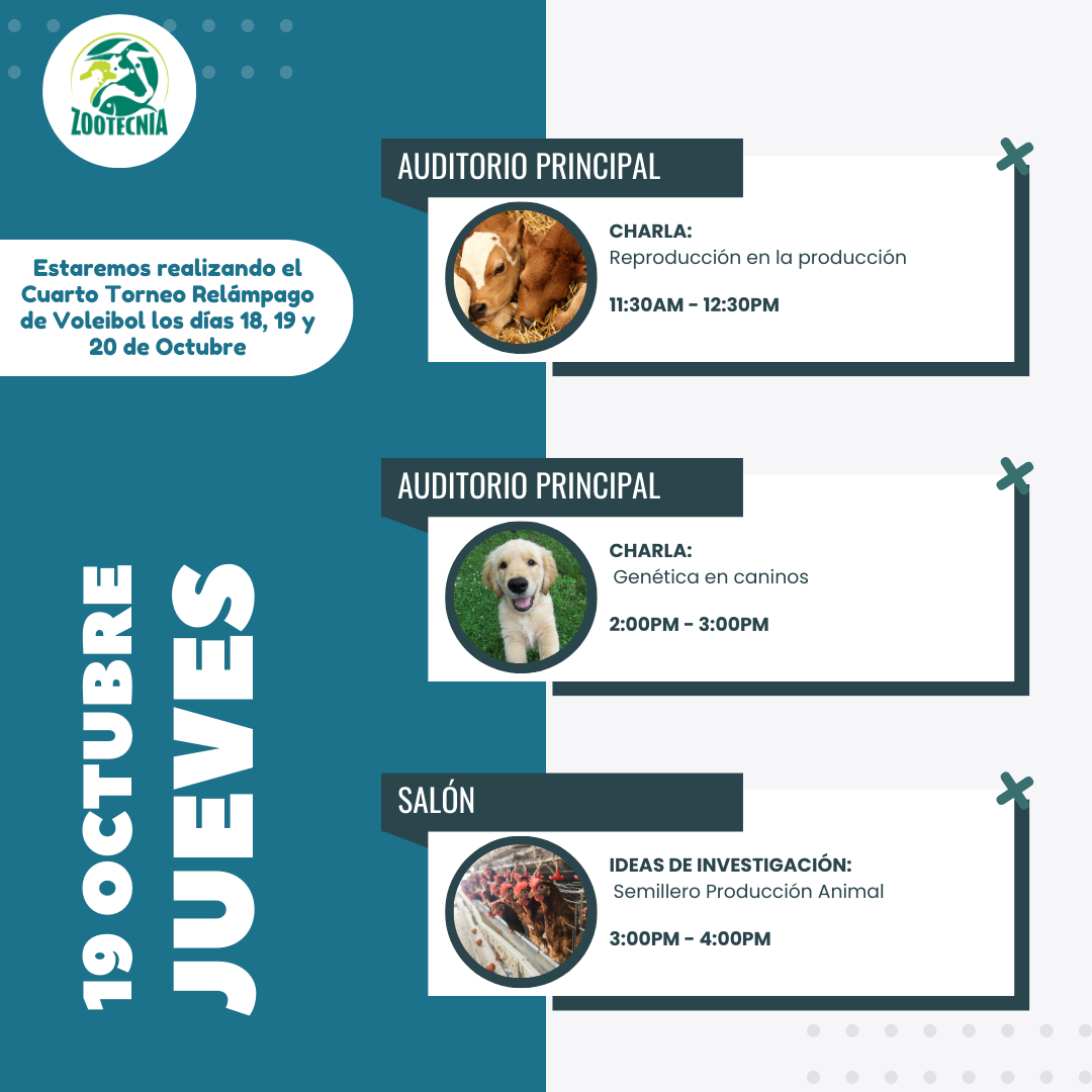 Jornada Agropecuaria Día del Zootecnista – Jueves 19