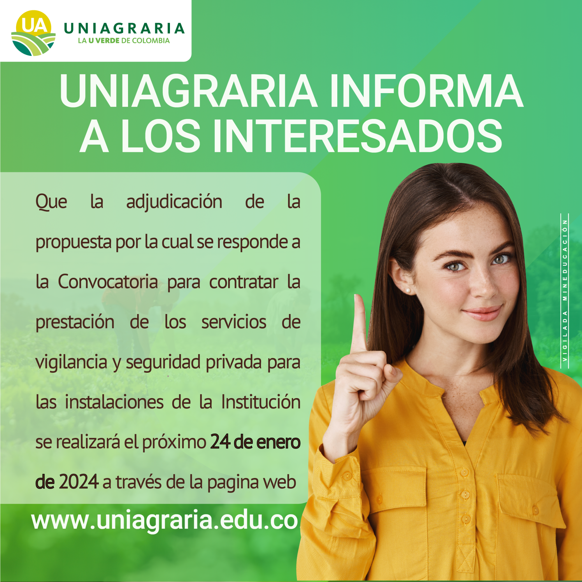 UNIAGRARIA informa a los interesados