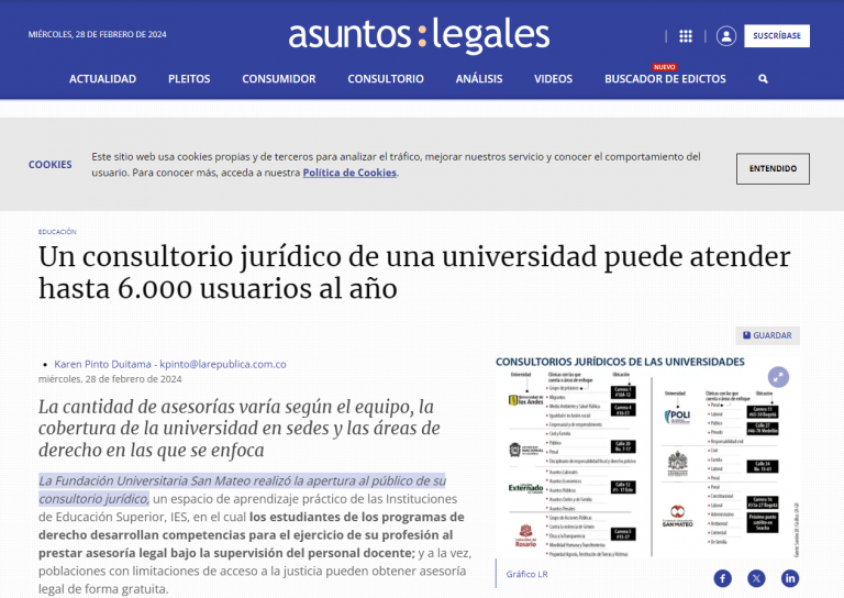 Consultorios jurídicos en las universidades