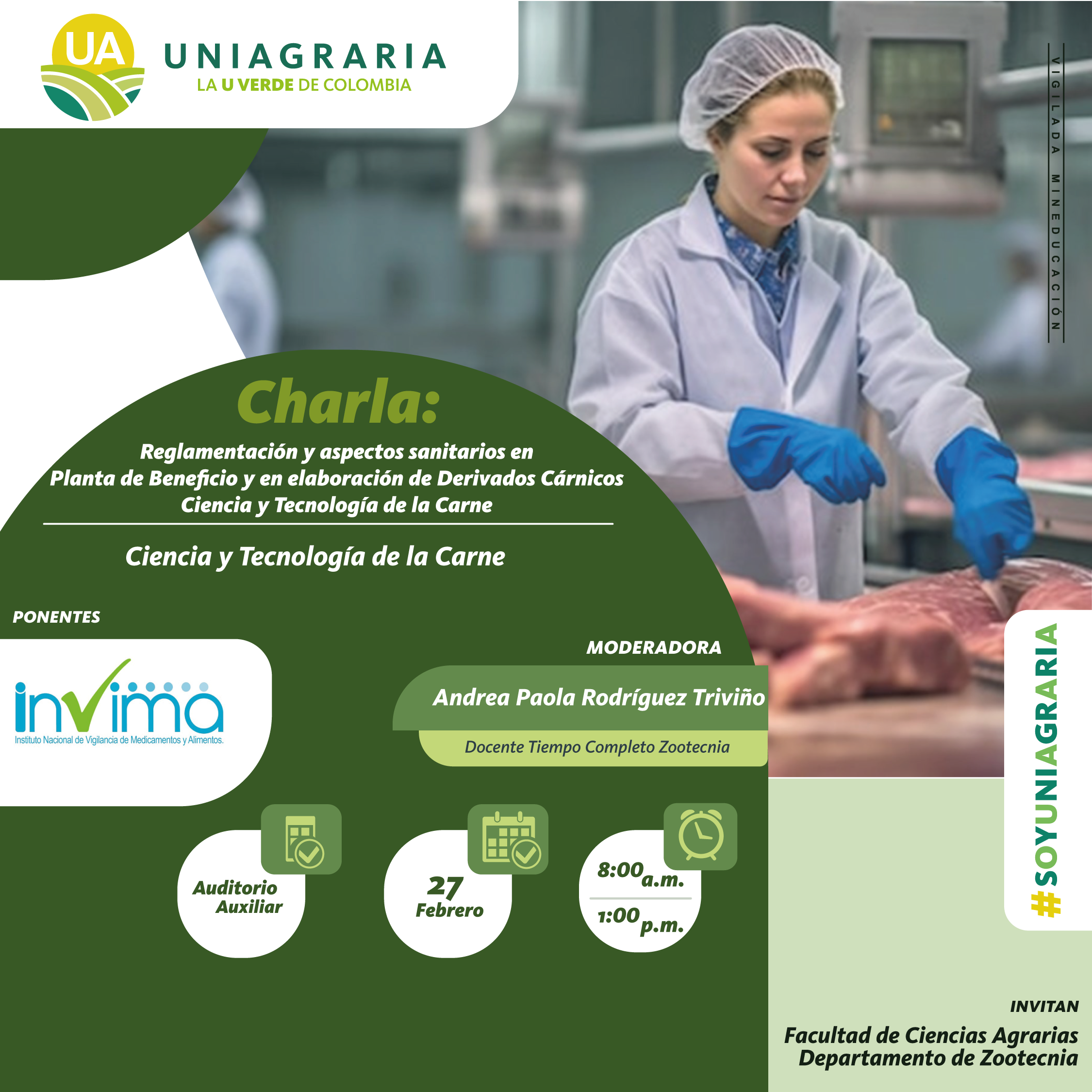 Reglamentación y aspectos sanitarios en planta de beneficio y elaboración de derivados cárnicos ciencia y tecnología de la carne
