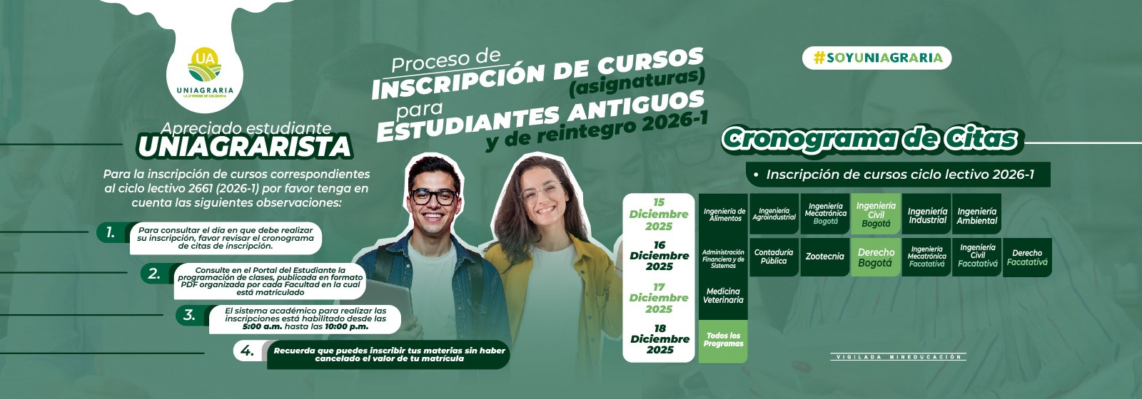 Inscripción de Asignaturas