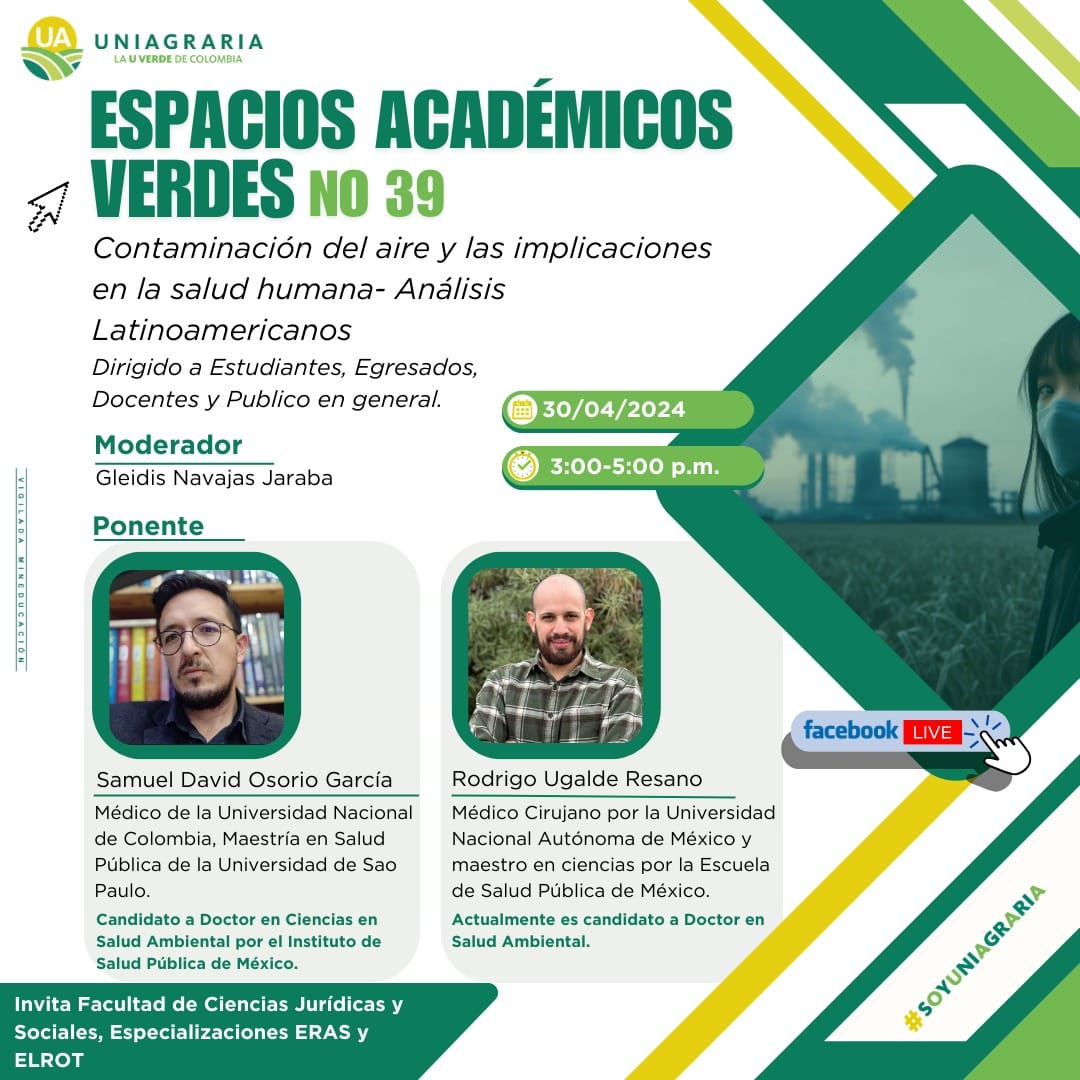Espacios Académicos Verdes No 39 – Contaminación del aire y las implicaciones en la salud humana – Análisis Latinoamericanos