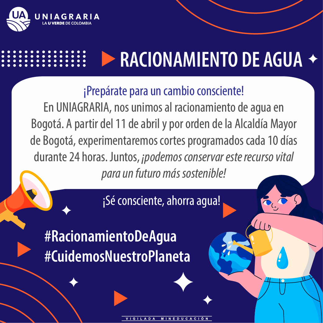 Racionamiento de agua ¡Sé consciente, ahorra agua!