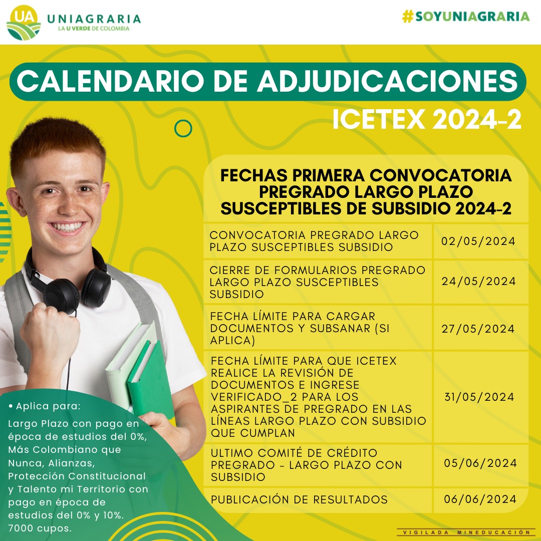 Calendario de adjudicaciones Icetex 2024-2