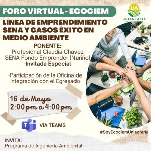 Foro virtual – ECOCIEM: Línea de emprendimiento SENA y casos éxito en Medio Ambiente