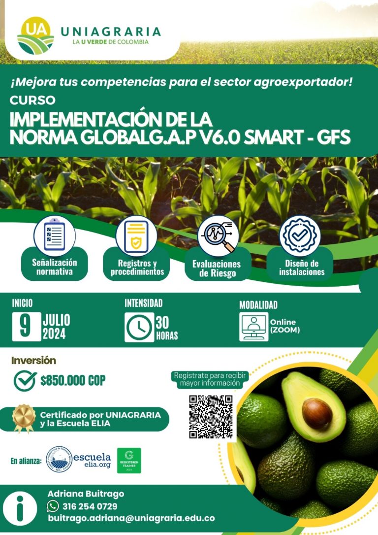 Curso – Implementación de la Norma GLOBAL G.A.P. V6.0 SMART – GFS