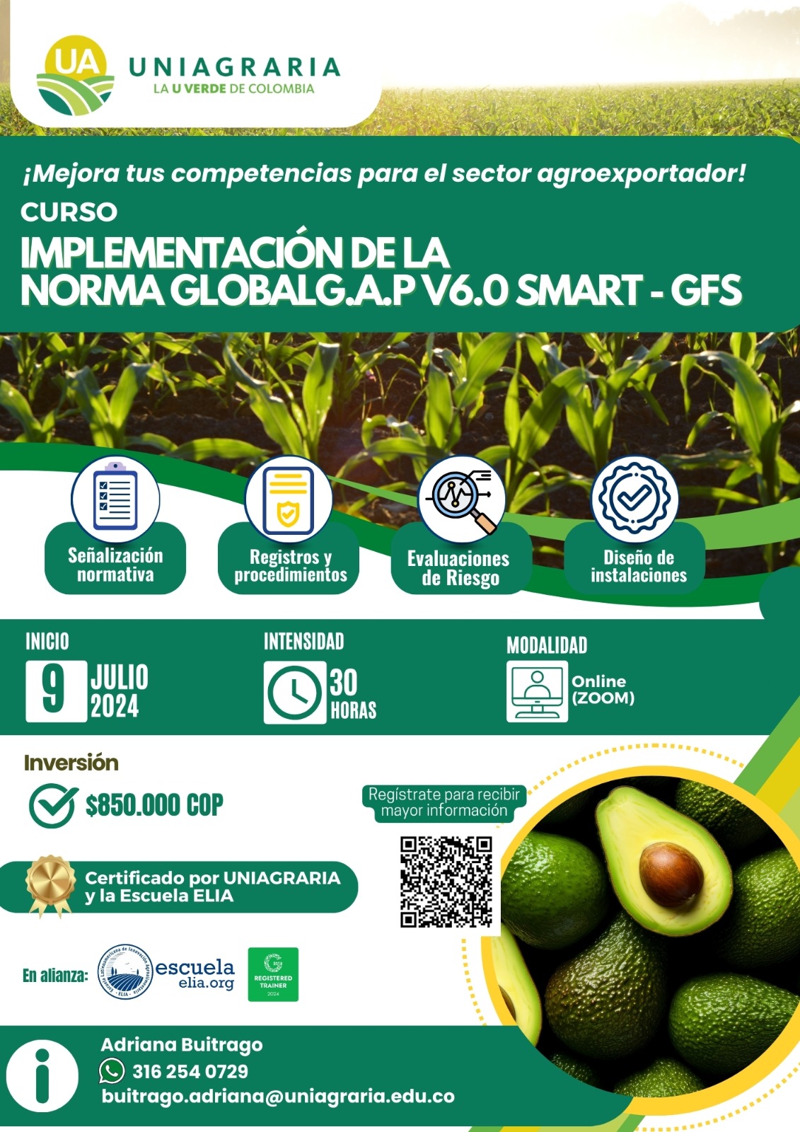 Curso – Implementación de la Norma GLOBAL G.A.P. V6.0 SMART – GFS