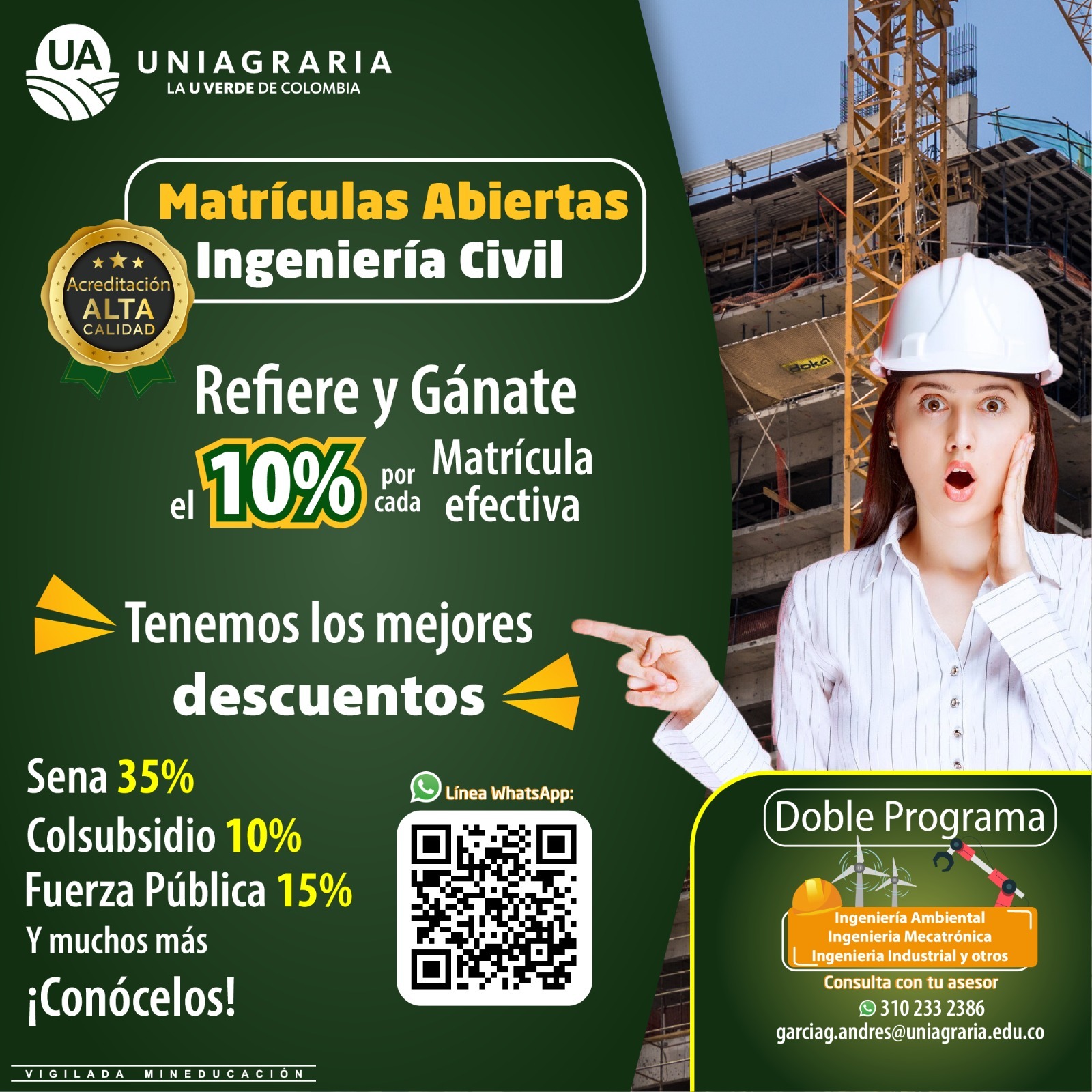 Matriculas abiertas Ingeniería Civil