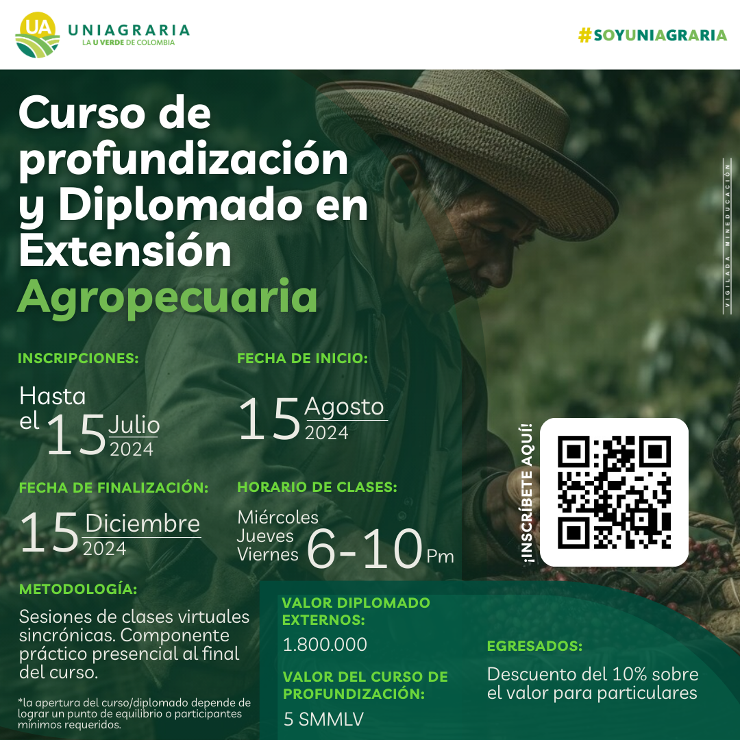 Curso de profundización y Diplomado en Extensión Agropecuaria
