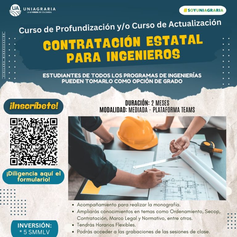 Curso de profundización y/o Actualización en Contratación estatal para ingenieros