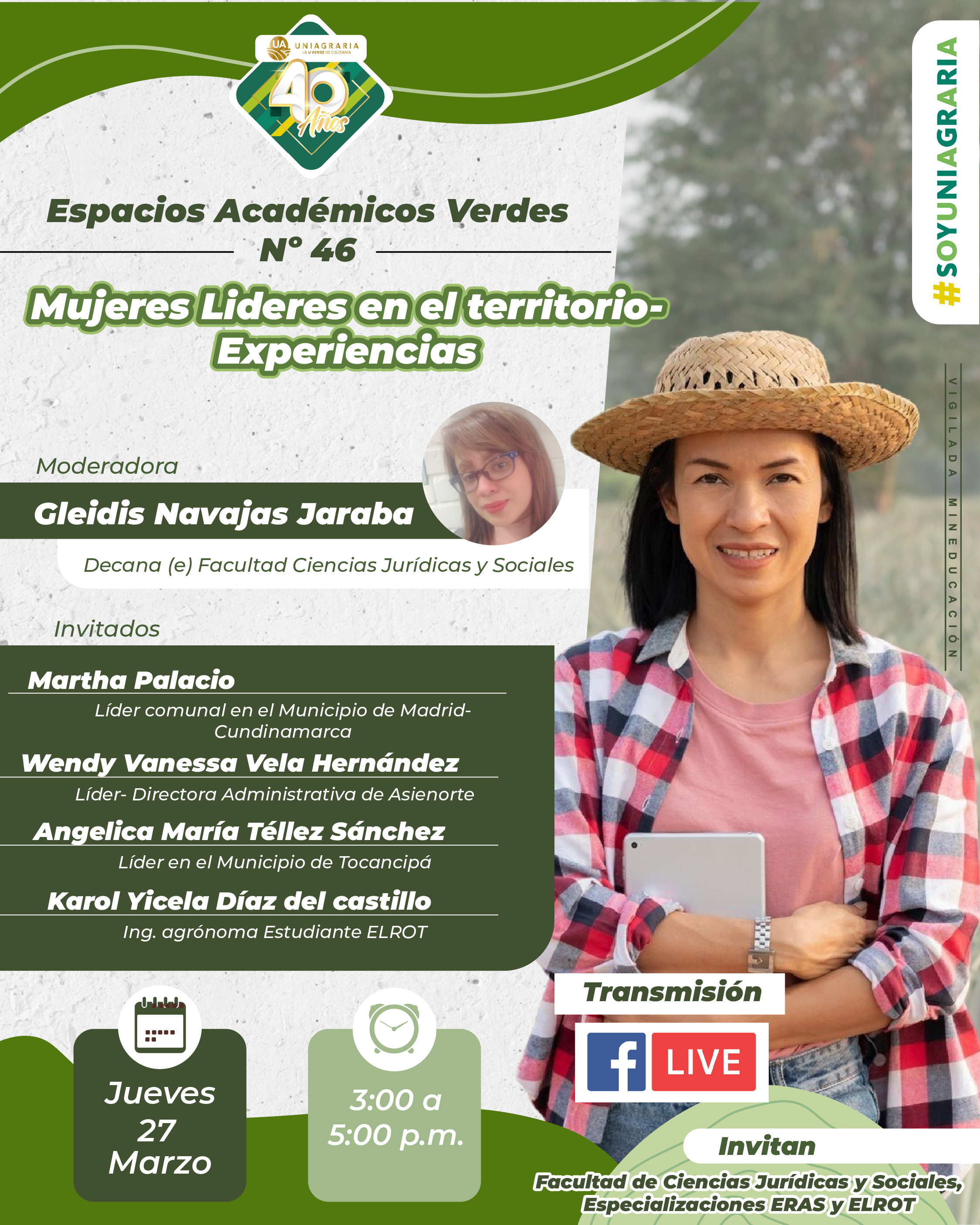 Espacios Académicos Verdes No. 46 – Mujeres lideres en el territorio experiencias