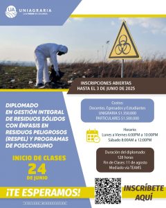 Diplomado en Gestión integral de residuos solidos con énfasis en residuos peligrosos (RESPEL) y programas de posconsumo