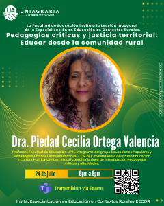Pedagogías críticas y justicia territorial – Educar desde la comunidad rural