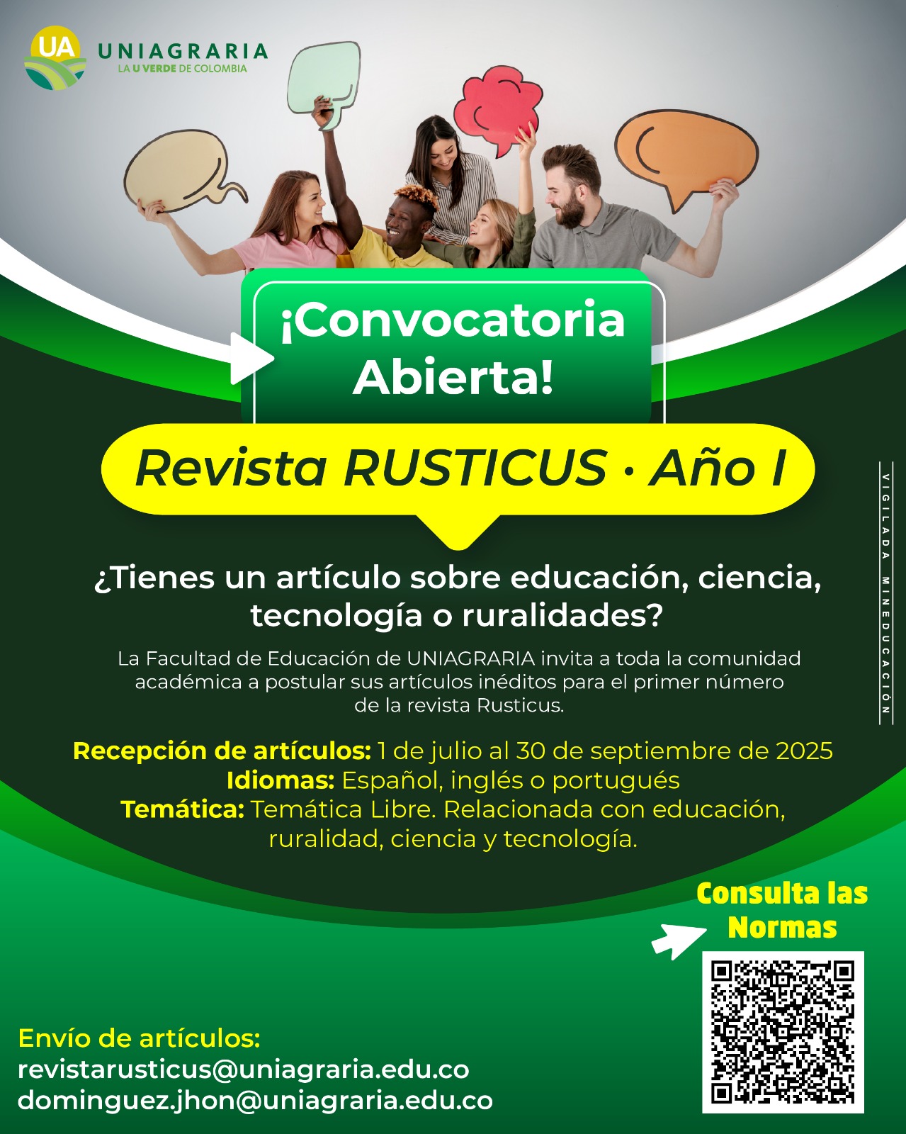 ¡Convocatoria abierta! Revista RUSTICUS