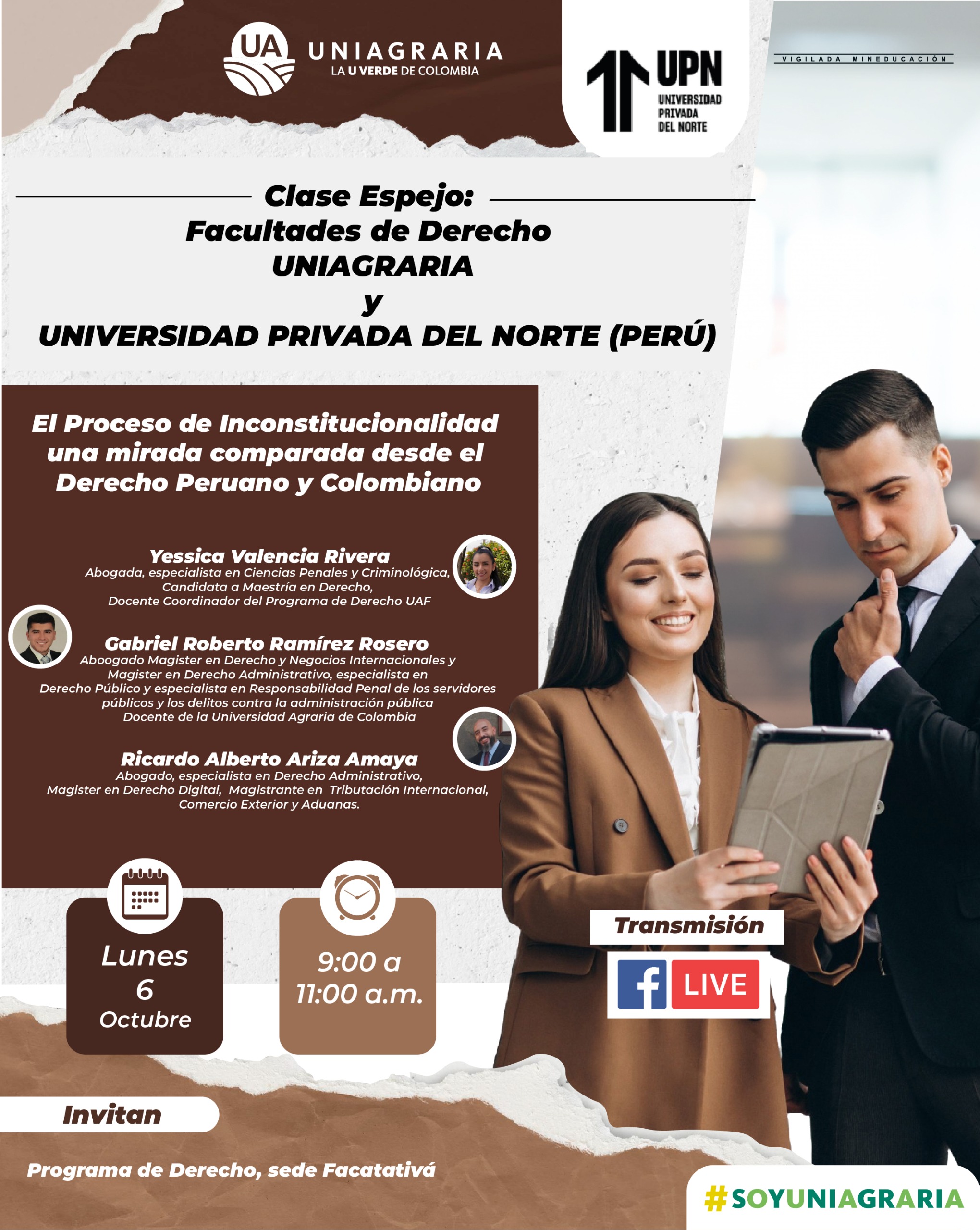 Clase Espejo – El proceso de inconstitucionalidad una mirada comparada desde el Derecho Peruano y Colombiano