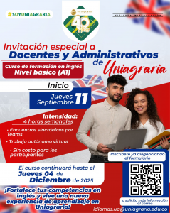 Invitación especial a Docentes y Administrativos curso de formación en Inglés