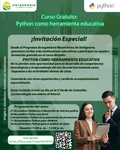 Curso gratuito Python como herramienta educativa