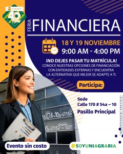 Feria financiera – No dejes pasar tu matrícula